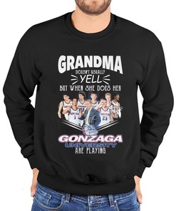 Gonzaga Fan Sweatshirt - Drew Timme Mustache Silhouette - Show Your Support for Gonzaga Bulldogs