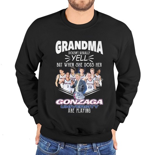 Gonzaga Fan Sweatshirt - Drew Timme Mustache Silhouette - Show Your Support for Gonzaga Bulldogs