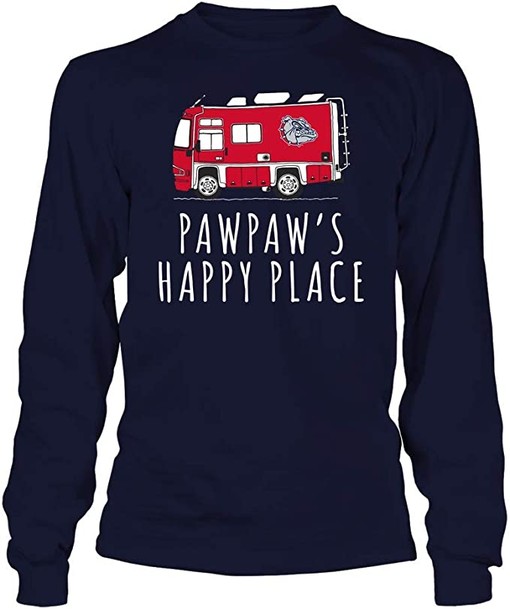 Gonzaga University Bulldogs Hoodie - Camping Nana's Happy Place Team Hoodie Gifts for Fans - Image 4