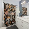 Gothic Bohemian Bathroom Decor with Vintage Mushroom Print Shower Curtain