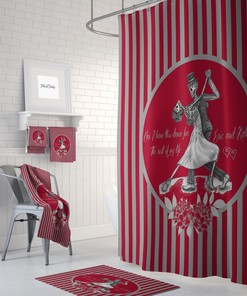 Gothic Dancing Sugar Skulls Shower Curtain Set - Gothic Bath Decor with a Fun Touch