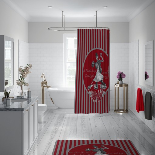 Gothic Dancing Sugar Skulls Shower Curtain Set - Gothic Bath Decor with a Fun Touch - Image 2