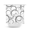 Gray Modern Geometric Shower Curtain, Minimalist Bathroom Decor, Waterproof Fabric Bath Curtain