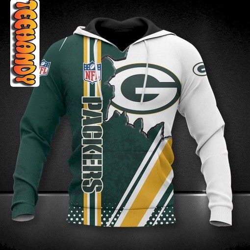 Green Bay Packers 3D Hoodie with Custom Prints for Fans