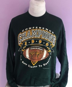 Green Bay Packers Brett Favre #4 NFL Football 1996 Conference Champions Sweatshirt, NCAA Shirts for Men