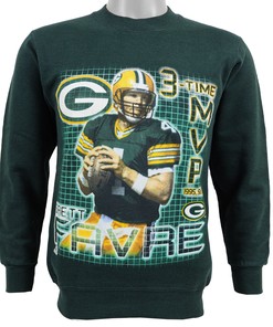 Green Bay Packers Brett Favre Crew Neck Sweatshirt with 3-Time MVP - Vintage Unisex American Football Shirt Gift