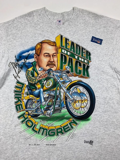 Green Bay Packers Mike Holmgren Vintage Style Caricature Sweatshirt T-shirt - Ideal Gift for Fans - College Shirts - Image 2