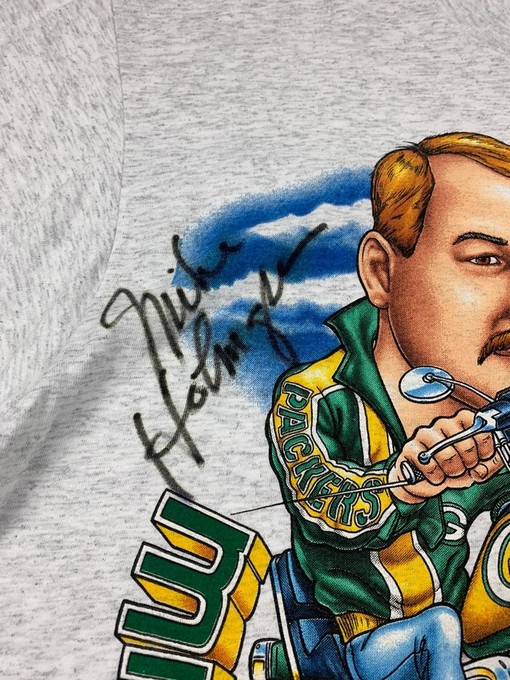 Green Bay Packers Mike Holmgren Vintage Style Caricature Sweatshirt T-shirt - Ideal Gift for Fans - College Shirts - Image 3