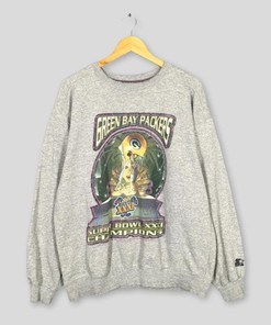 Green Bay Packers NFL Vintage Style Pullover Hoodie Crewneck Sweatshirt, Perfect for Fans