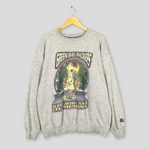 Green Bay Packers NFL Vintage Style Pullover Hoodie Crewneck Sweatshirt, Perfect for Fans