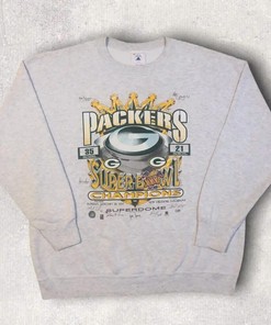 Green Bay Packers Super Bowl Vintage Crewneck T-Shirt, Hoodie & Sweatshirt Gifts for NFL Fans