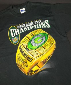 Green Bay Packers Superbowl 31 Championship Ring Sweatshirt T-shirt - Vintage Style NFL Shirt, A Must Have For NFL Fans