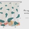 Green Leave Shower Curtain for Bathroom, Abstract Plant & Nature Waterproof Bath Decor, Custom Sizes Available