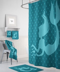 Green Mermaid Shower Curtain, Add Charm to Your Bathroom Decor | restroom shower curtains