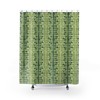 Green Mid Century Modern Shower Curtain, Vintage Retro Bathroom Decor
