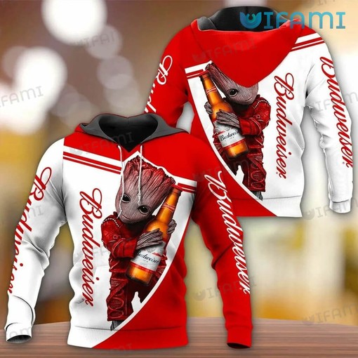 Groot Budweiser All Over Print Hoodie for Men - Beer Lovers Gift