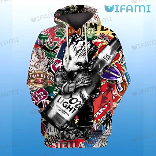 Groot Coors All Over Print 3D Hoodie for Beer Lovers