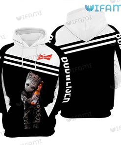 Groot Hugs Beer Bottle Budweiser Hoodie 3D - Gift for Beer Lovers