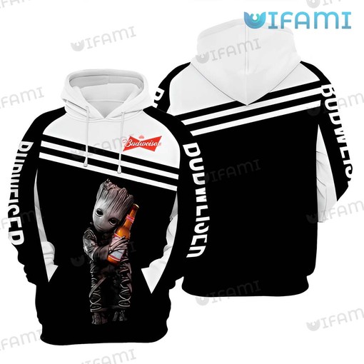 Groot Hugs Beer Bottle Budweiser Hoodie 3D - Gift for Beer Lovers
