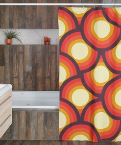 Groovy 60's 70's Hippie Shower Curtain, Retro Bathroom Decor with a Boho Touch