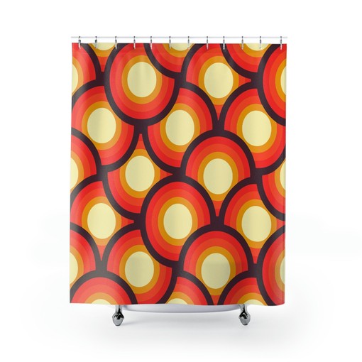Groovy 60's 70's Hippie Shower Curtain, Retro Bathroom Decor with a Boho Touch - Image 2