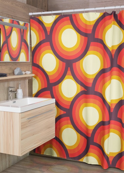 Groovy 60's 70's Hippie Shower Curtain, Retro Bathroom Decor with a Boho Touch - Image 3