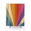 Groovy 60's 70's Retro Sunburst Shower Curtain with Vibrant Colors for Hippie Bathroom Accessory