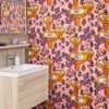 Groovy Fall Mushroom Shower Curtain, Vintage Bathroom Decor
