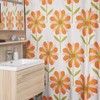Groovy Flower Power Shower Curtain, 60s 70s Hippie Bathroom Decor