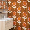 Groovy Flower Power Shower Curtains, 60s 70s Hippie Bathroom Decor, Retro Bath Accessory