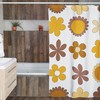 Groovy Hippie Flower Shower Curtain, Vintage Retro Tub Accessory