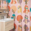 Groovy Hippie Women Shower Curtain, Vintage Bathroom Decor