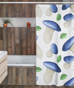 Groovy Mushroom Home Decor Shower Curtain - 60's 70's Hippie Bathroom Accessory