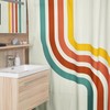 Groovy Psychedelic Boho Shower Curtain, Quirky Retro Curtain for Cool Bathroom