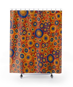 Gustav Klimt Shower Curtain with Artistic Art Print Design for Elegant Decor