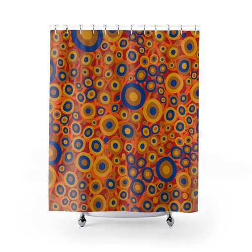Gustav Klimt Shower Curtain with Artistic Art Print Design for Elegant Decor