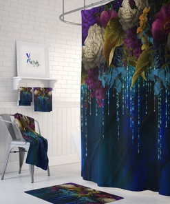 Gypsy Enchantment Shower Curtain with Unique Boho Floral Print