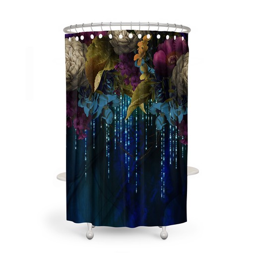 Gypsy Enchantment Shower Curtain with Unique Boho Floral Print - Image 3