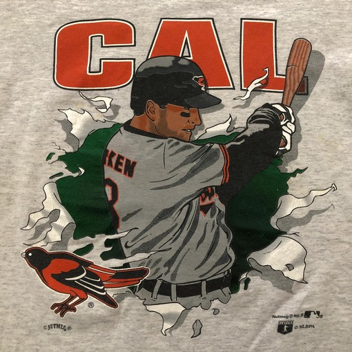 Hall of Famer Apparel: Cal Ripken Jr. Vintage Baltimore Orioles T-Shirt with Player Name and Number - Image 2
