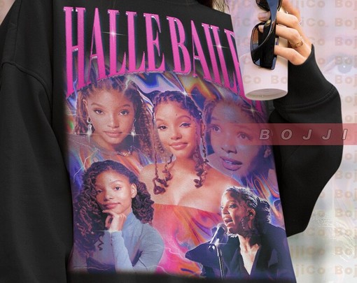 Halle Bailey Retro Vintage Sweatshirt, Homage Fan Tees for Halle Bailey Fans, Halle Bailey Vintage Sweater - Image 4