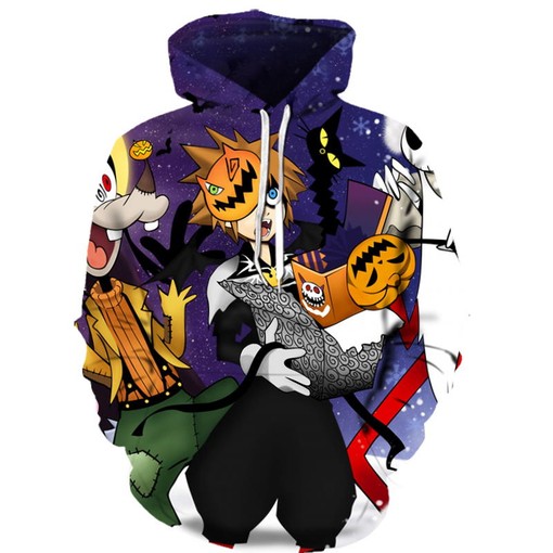 Halloween Art All Over Print 3D Hoodie Perfect for Halloween Lovers with Artistic Design