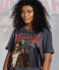 Halloween Homage Shirt with Michael Myers - Vintage T-Shirt for Fans of Friday the 13th and Stranger Things Themes