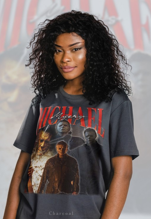 Halloween Homage Shirt with Michael Myers - Vintage T-Shirt for Fans of Friday the 13th and Stranger Things Themes