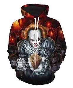 Halloween It All Over Print 3D Hoodie Perfect for Halloween Lovers with Classic Horror Design