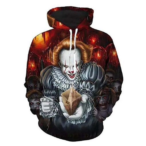 Halloween It All Over Print 3D Hoodie Perfect for Halloween Lovers with Classic Horror Design