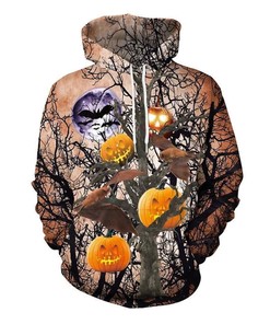 Halloween Jack O Lantern Pumpkin Lantern All Over Print 3D Hoodie with Festive Pumpkin Design