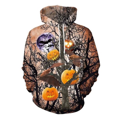 Halloween Jack O Lantern Pumpkin Lantern All Over Print 3D Hoodie with Festive Pumpkin Design