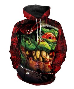 Halloween Monster Print All Over Print 3D Hoodie with Scary Monster Design