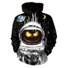 Halloween Pumpkin Lantern Astronaut Devil All Over Print 3D Hoodie with Unique Halloween Design