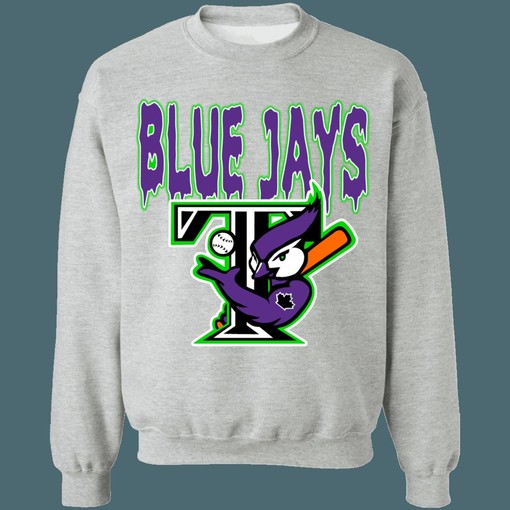 Halloween Retro MLB Crewneck Sweatshirt Hoodie Shirt for Toronto Blue Jays Fans - Image 3